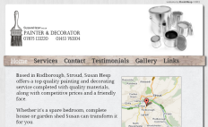 Stroud's finest Painter and Decorator! screenshot of Susan's Painting & Decorating website
